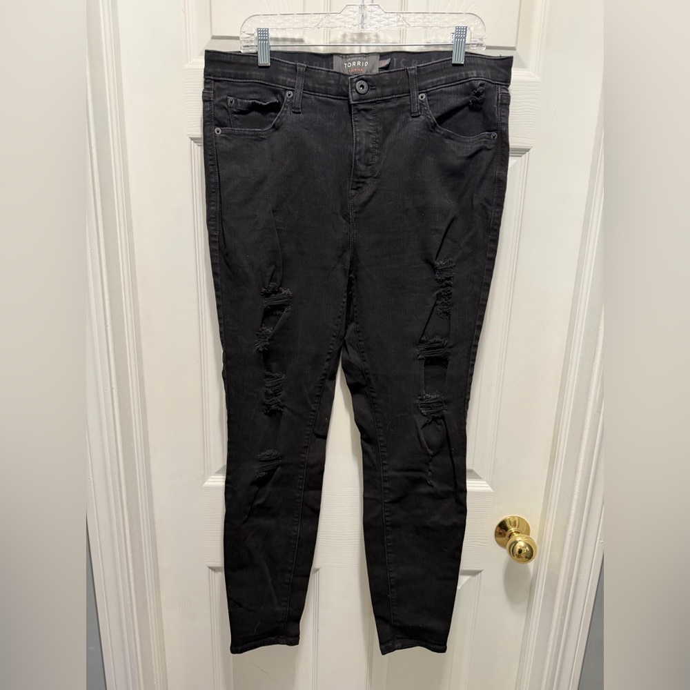 Torrid Distressed Black Jeans